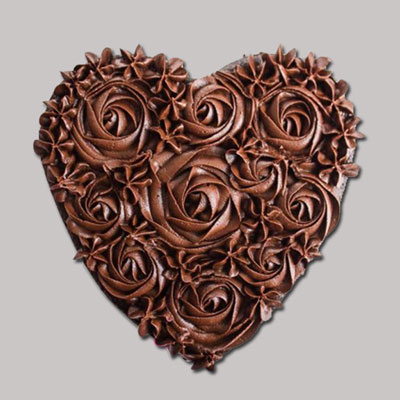 "Heart shape chocolate cake -1 kg - Click here to View more details about this Product